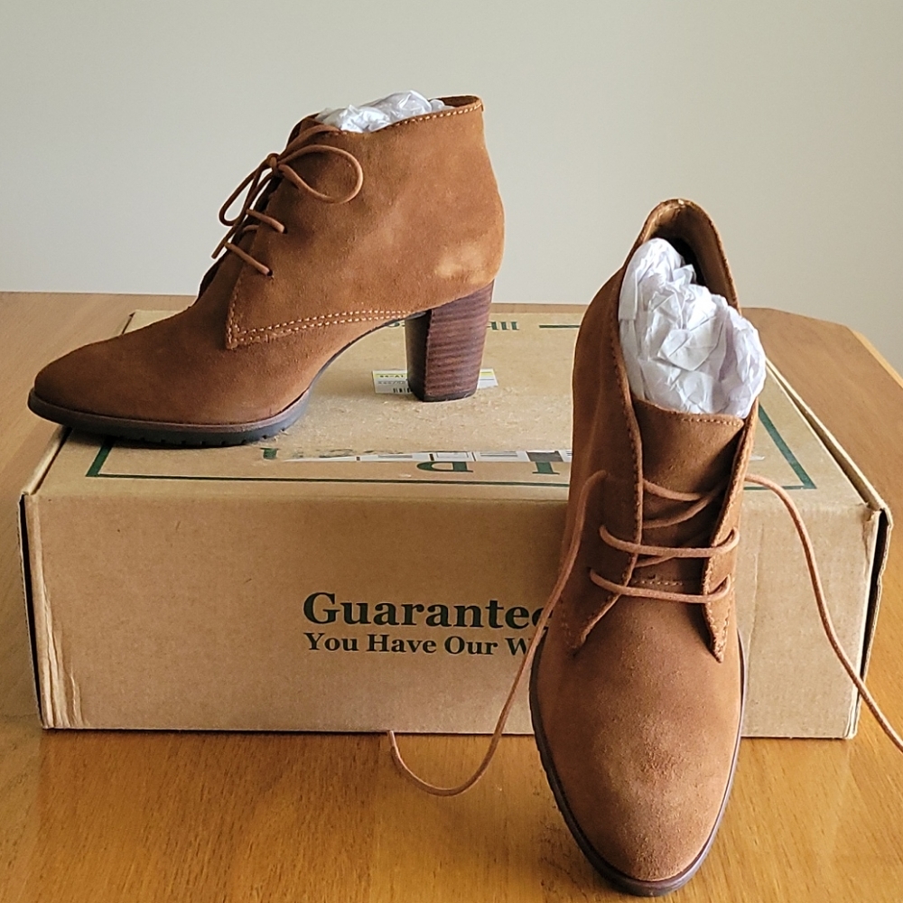 LL Bean Suede Leather Ankle Boots